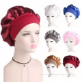 Best Price for Wholesale Women's Hair Satin Bonnet Sleeping Cap silk hair bonnet with Custom Logo